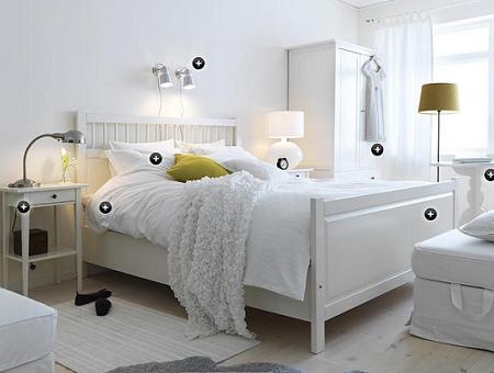 dormitorio en blanco de Ikea