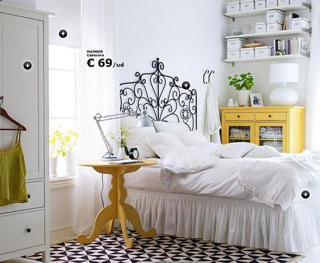 dormitorio en blanco de Ikea