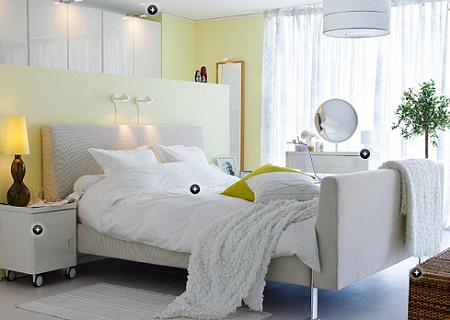 dormitorio en blanco de Ikea