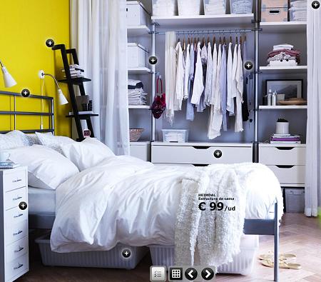 dormitorio en blanco de Ikea