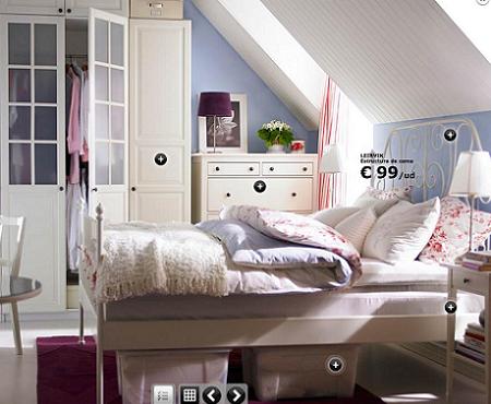 dormitorio en blanco de Ikea