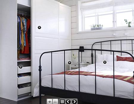 dormitorio en blanco de Ikea
