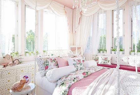 Dormitorio romántico de Ikea