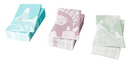 Servilletas de colores pastel