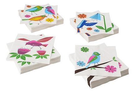 Servilletas Ikea de pájaros
