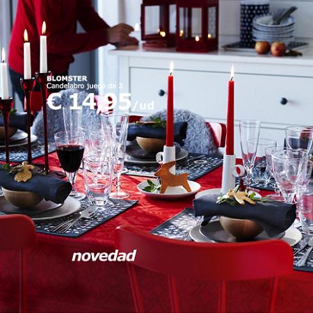 Poner la mesa de Navidad con Ikea, en rojo y blanco