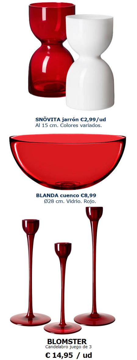 Poner la mesa de Navidad con Ikea, en rojo y blanco